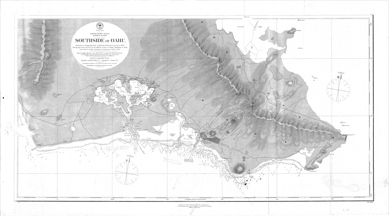 Registered Map 1505: Southside of Oahu (1889)